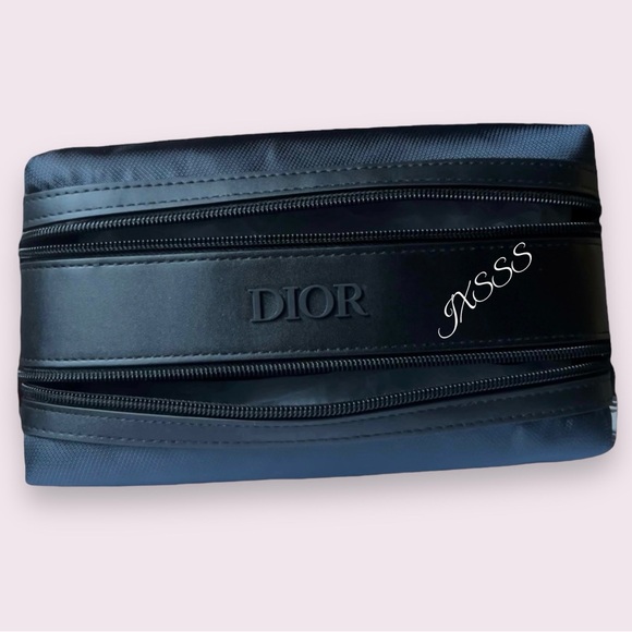 Navy/Black (Faux-Leather) Dior Beauty (Dual-Compartmented) Cosmetic-Make… - Picture 4 of 11